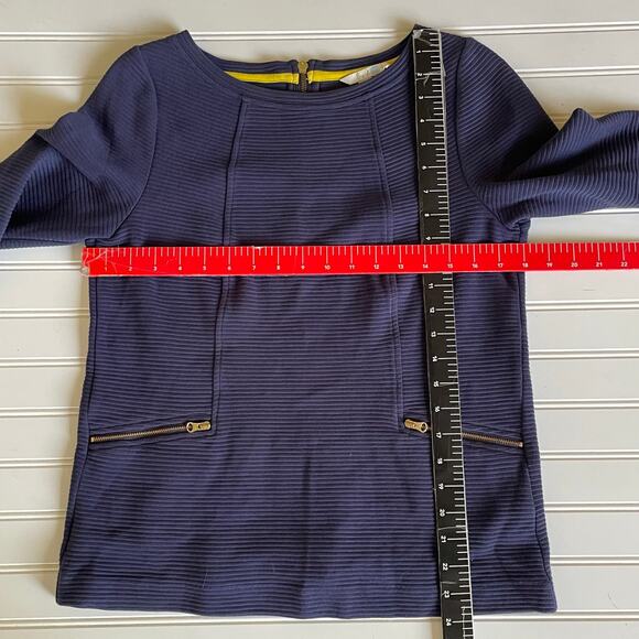 Boden Ribbed Blue Size 6 zipper Sweater - Picture 8 of 9